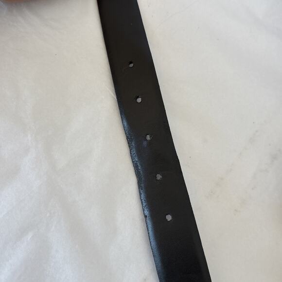 Vintage Yves Saint Laurent Black Leather Belt Men's size 30 - Picture 5 of 10